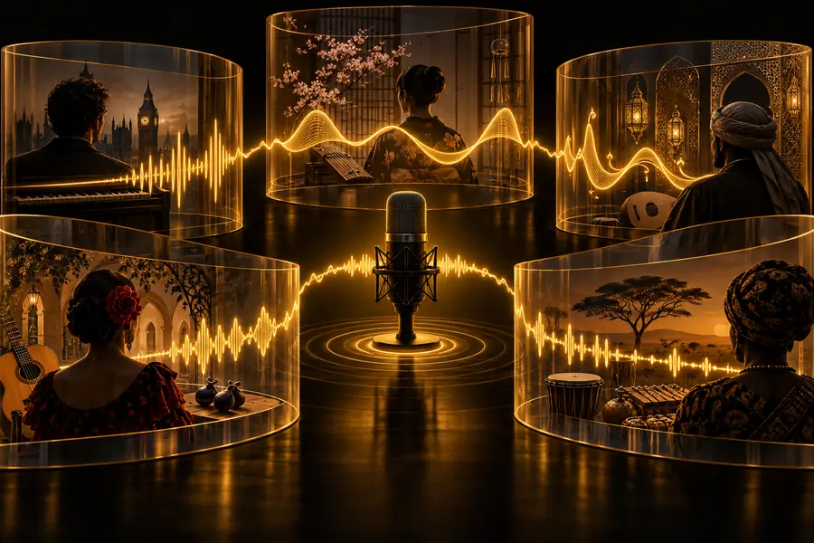 Visual representing a multilingual voice brief